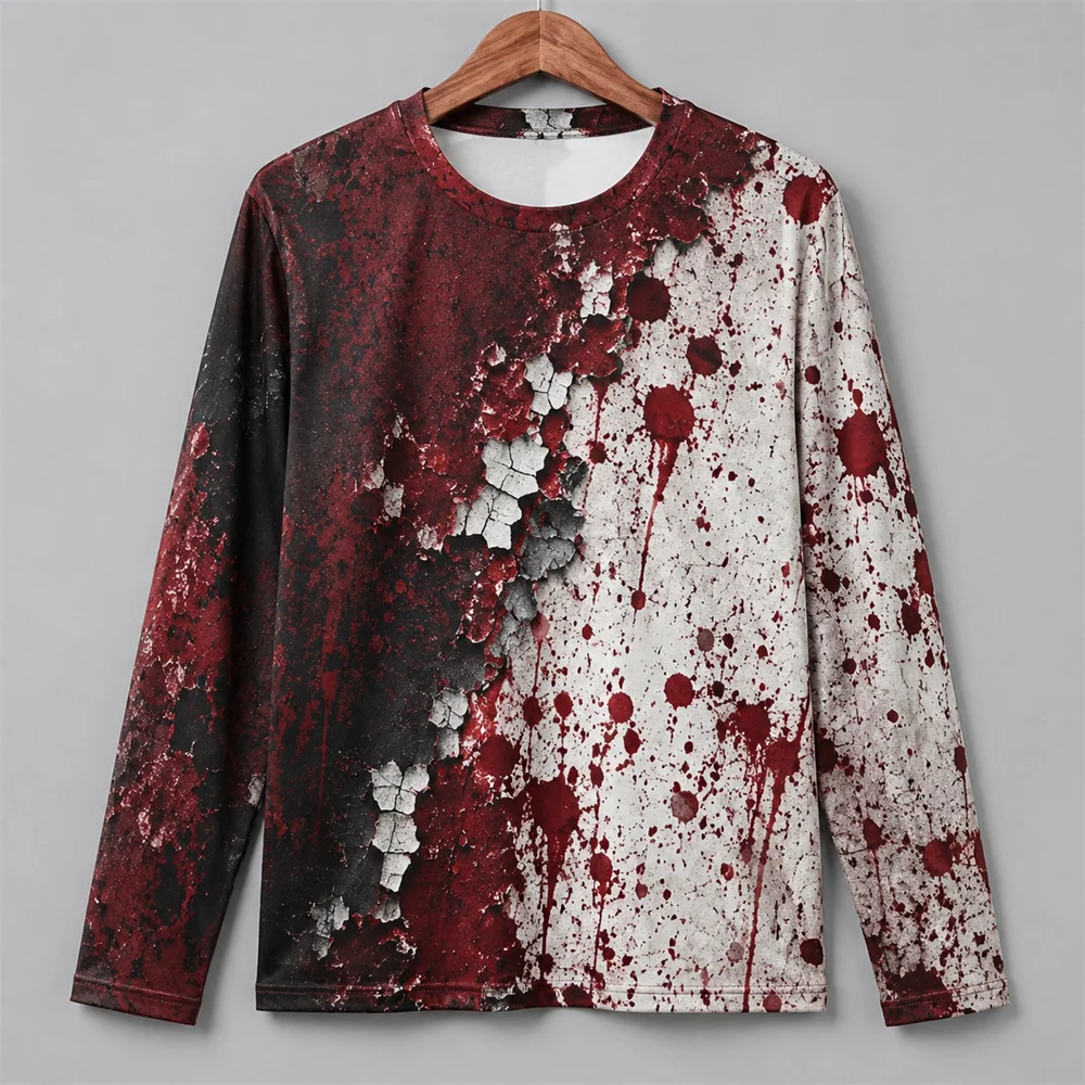 Wallpaper - Kaos Lengan Panjang Bertema Halloween dengan