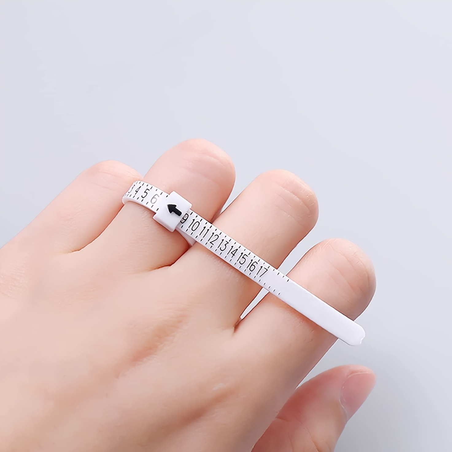 Tape Measure - Alat Pengukur Ukuran Cincin Putih –
