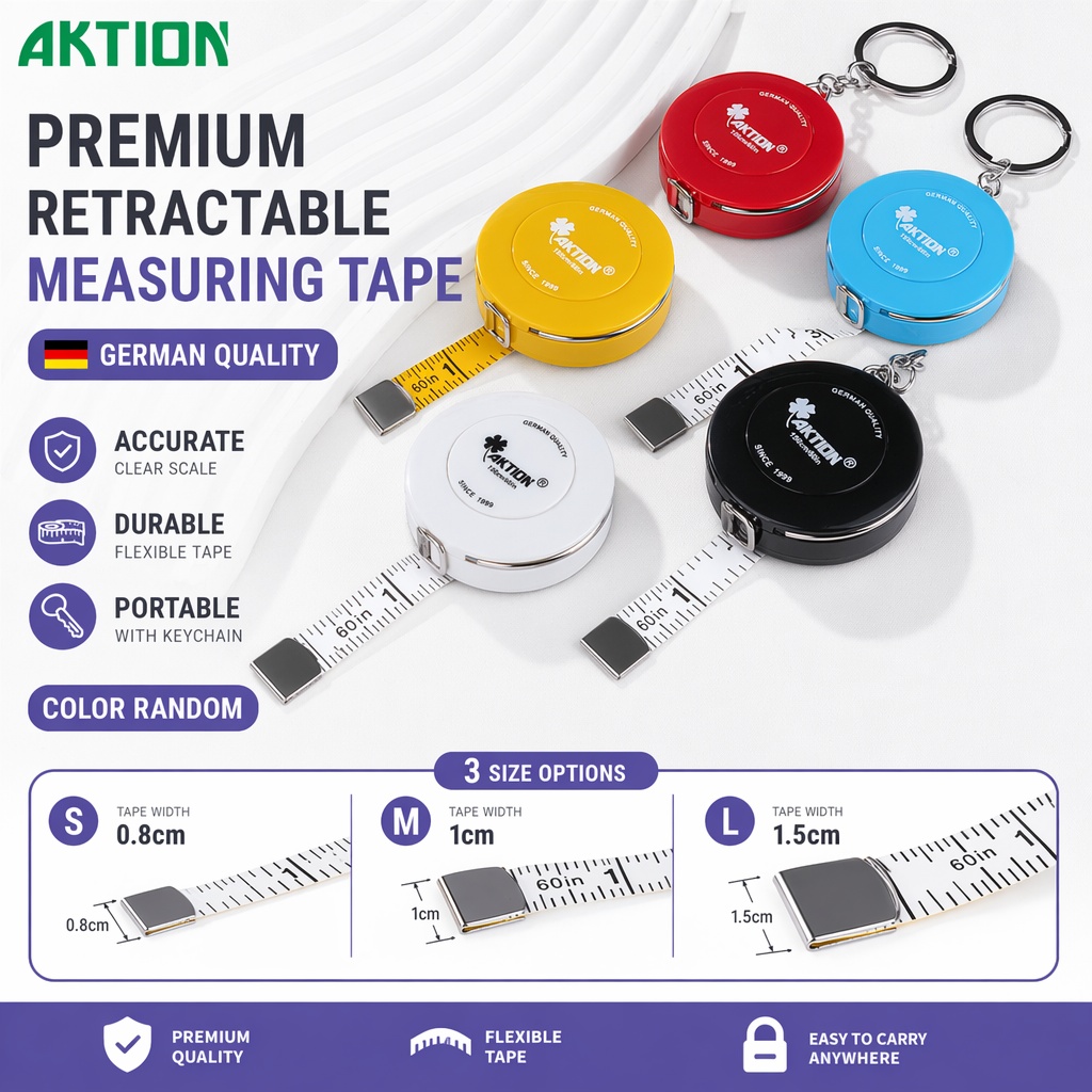 Pita Ukur 1.5M 60Inch AKTION R - Tape Measure ulasan dan harga