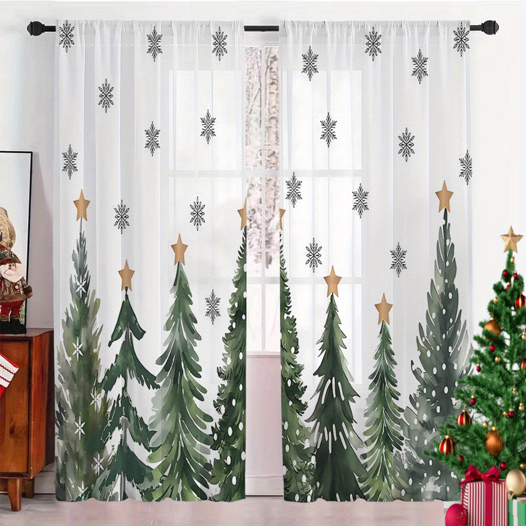 2 buah gorden tipis musim ding - Curtain Rods ulasan dan harga