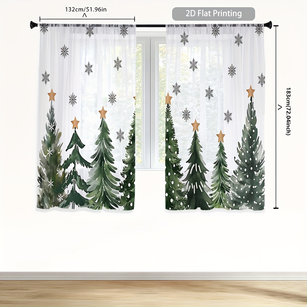 2 buah gorden tipis musim ding - Curtain Rods ulasan dan harga