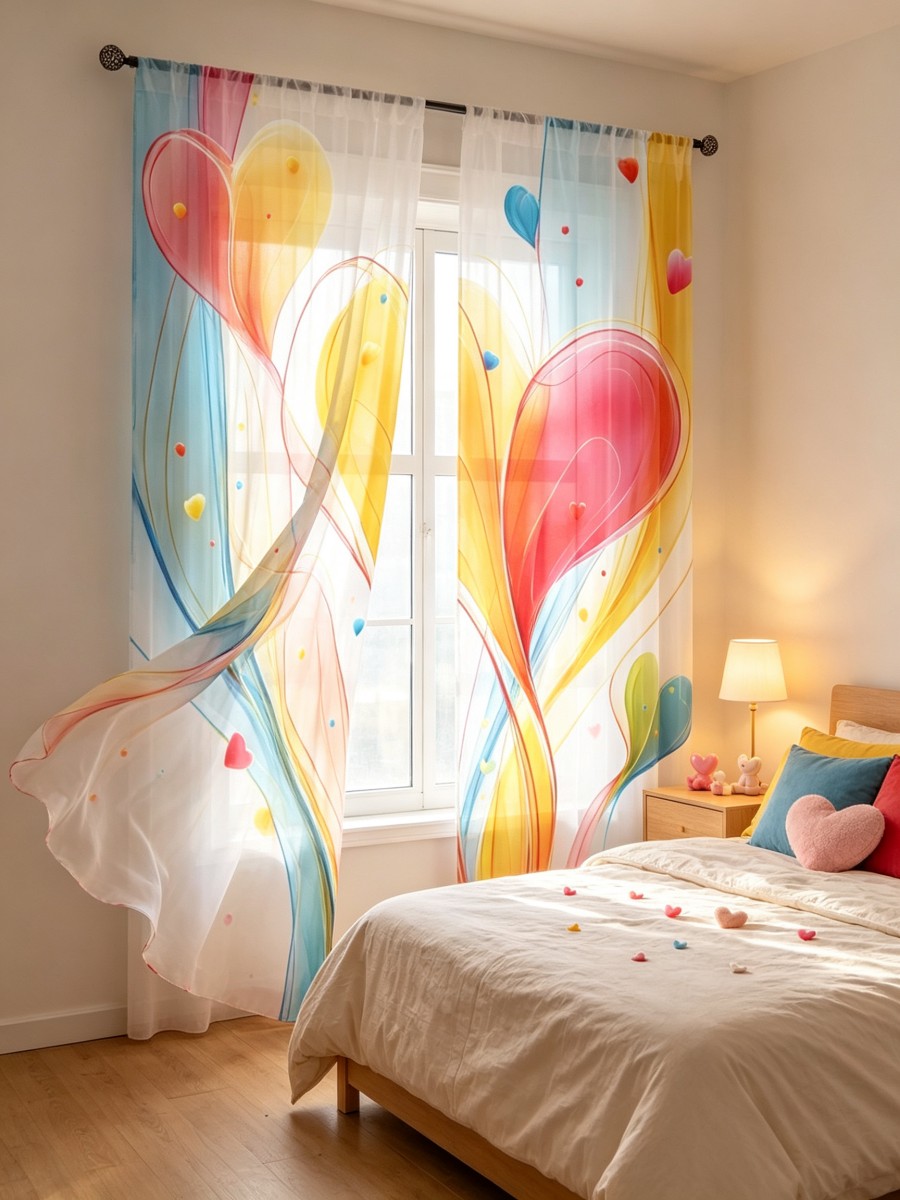2 buah gorden tipis berwarna-w - Curtain Rods ulasan dan harga