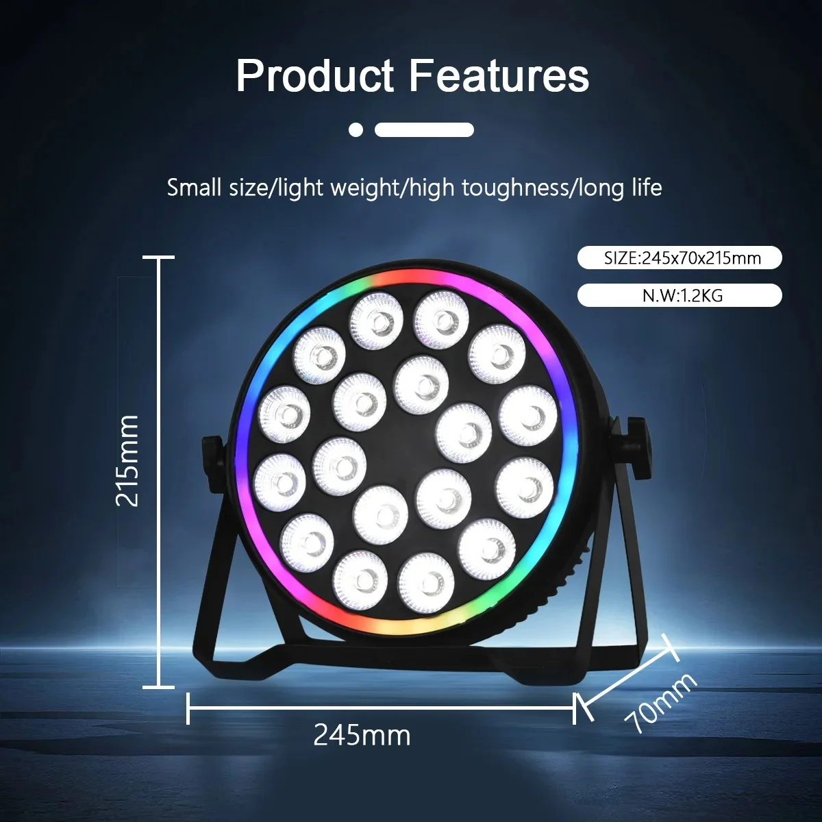 Lampu LED Par 4-in-1 RGBW 180W - Led Strip Lights ulasan dan harga